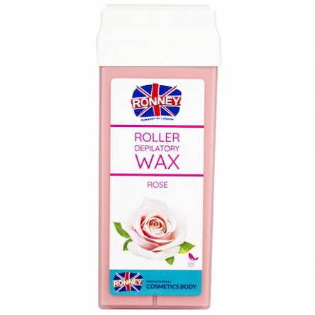 Wosk RONNEY Wax Cartridge ROSE Color do depilacji w roce różany 100ml Podgrzewacze do wosku Ronney 5060456779979