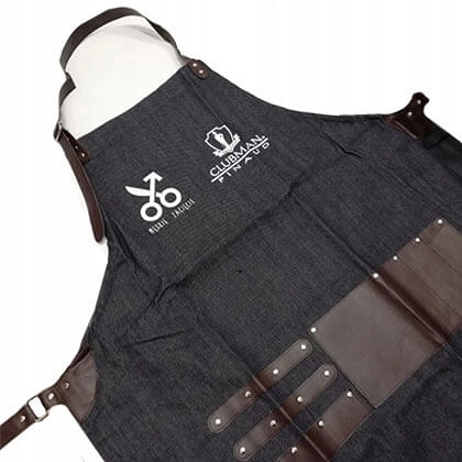 Fartuch Clubman Barber Apron profesjonalny barberski z nadrukiem Fartuchy fryzjerskie Clubman