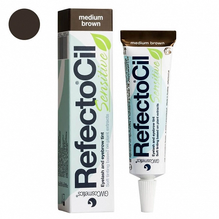 Farba Refectocil Sensitive Medium Brown do brwi i rzęs 15ml Henna do brwi Refectocil 9003877050230