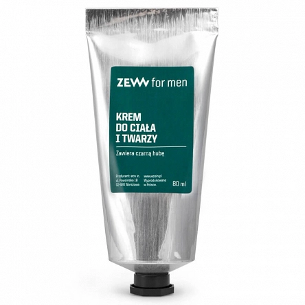 Krem ZEW for men odżywczy do ciała i twarzy z czarną hubą Kremy do twarzy ZEW 5906874538357