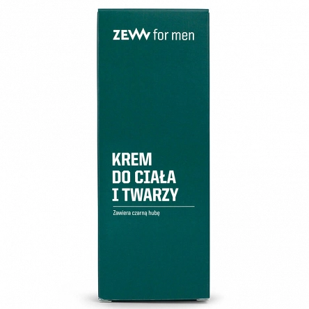 Krem ZEW for men odżywczy do ciała i twarzy z czarną hubą Kremy do twarzy ZEW 5906874538357