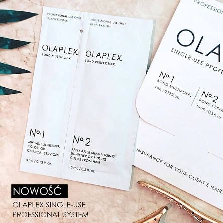 Zestaw Olaplex Single Use No.1 + No.2, do regeneracji włosów 4ml+15ml Kuracje do włosów Olaplex 896364002893