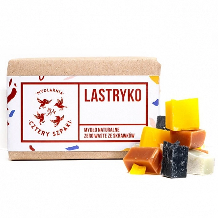 Mydło 4 Szpaki Zero waste naturalne lastryko ze skrawków do ciała 110g Peeling do rąk 4 Szpaki 5903641980005