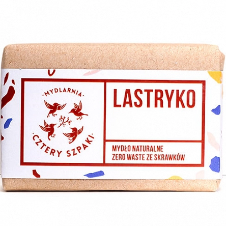 Mydło 4 Szpaki Zero waste naturalne lastryko ze skrawków do ciała 110g Peeling do rąk 4 Szpaki 5903641980005