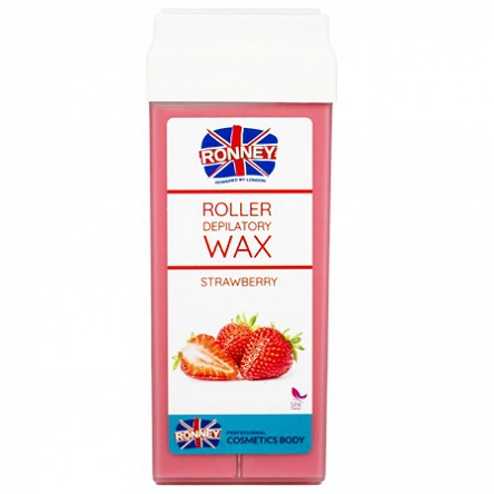 Wosk RONNEY Wax Cartridge STRAWBERRY w rolce truskawkowy 100ml Podgrzewacze do wosku Ronney 5060456779962