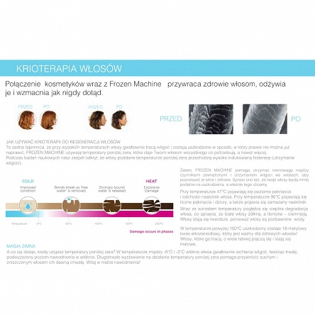 Urządzenie Frozen Surface Krioterapia do regeneracji i odbudowy włosów Prostownice na mokre włosy COMPLEX
