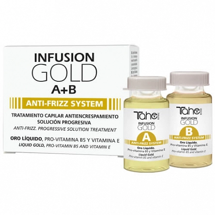 Ampułki Tahe BOTANIC GOLD FINISHING Infusion Gold Anti-Frizz System (A+B) 2x10 ml Kuracje do włosów Tahe 8426827734997