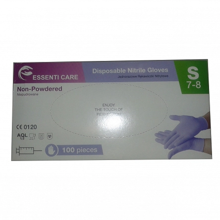 Rękawiczki Essenti Nitrile Gloves nitrylowe niebiesko-fioletowe 100szt. Rękawiczki jednorazowe Essenti Care 5901867240798