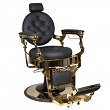 Fotel barberski Gabbiano Claudius Gold, czarno-złoty dostępny w 48h Fotele barberskie Gabbiano 5906717433580