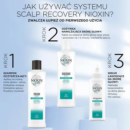 Serum Nioxin Scalp Recovery kojące, łagodzące oznaki łupieżu 100ml Problemy z włosami Nioxin 4064666322100