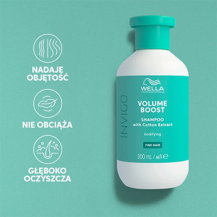 Szampon Wella Invigo Volume Fine nadający objętość do włosów cienkich 300ml Szampony do włosów Wella 4064666585444