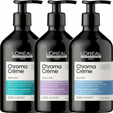 Szampon Loreal Chroma Creme Ash / Purple neutralizujący ciepłe odcienie włosów 500ml L'Oreal Professionnel 3474637044909