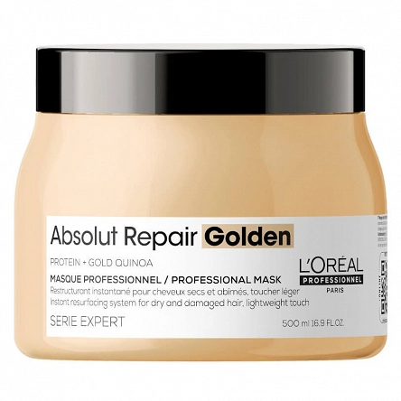 Maska Loreal Absolut Repair Golden odbudowująca włosy 500ml Maska do włosów zniszczonych L'Oreal Professionnel 3474636975181