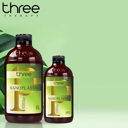 Kuracja Three Therapy Nanoplastia do prostowania włosów bez formaldehydu 1000ml Produkty do nanoplastii Three Therapy 602883366381