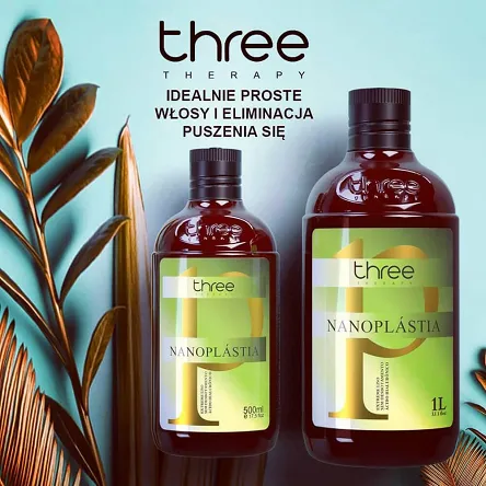 Kuracja Three Therapy Nanoplastia do prostowania włosów bez formaldehydu 1000ml Produkty do nanoplastii Three Therapy 602883366381