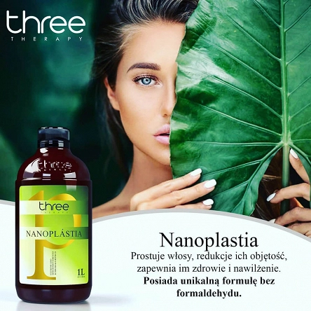 Kuracja Three Therapy Nanoplastia do prostowania włosów bez formaldehydu 1000ml Produkty do nanoplastii Three Therapy 602883366381