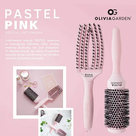 Szczotka Olivia Garden Pro-Thermal Pastel Pink do włosów, rozmiar 25mm Szczotki do włosów Olivia Garden 5414343013309