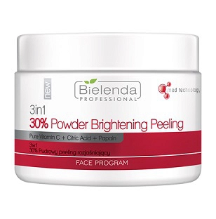 3w1 30% Pudrowy peeling rozjaśniający Bielenda 100g Peelingi do twarzy Bielenda 5902169019556