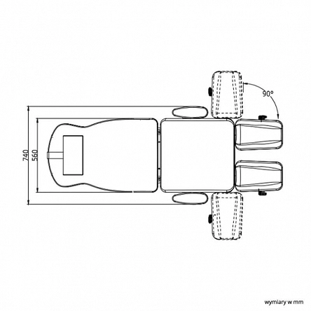 Fotel podologiczny Activ Azzurro 883 elektryczny szary, dostępny w 48h Fotele kosmetyczne Activ 5906717427596