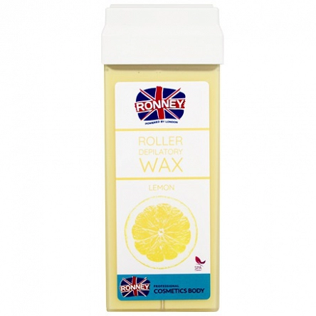 Wosk RONNEY Wax Cartridge LEMON do depilacji w rolce cytrynowy 100ml Podgrzewacze do wosku Ronney 5060456770693