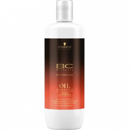 Szampon Schwarzkopf BC Oil Miracle Argan Oil regenerujący z olejkiem arganowym 1000ml Szampon regenerujący włosy Schwarzkopf 4045787347319