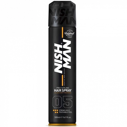 Lakier do włosów Nishman Hair Spray Ultra Hold bardzo mocny 400ml Lakier do włosów dla mężczyzn NishMan 8682035080183