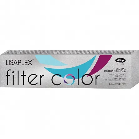 Farba Lisaplex Filter Color Metallic koloryzacja do włosów 100ml Farby do włosów bez amoniaku Lisap 1200100070012