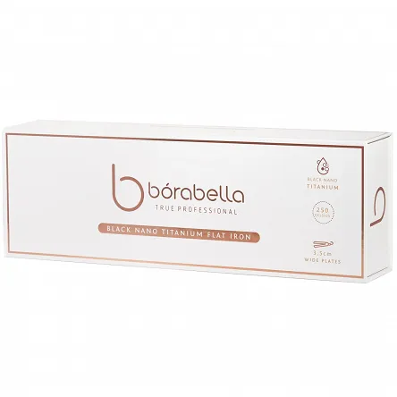 Prostownica Borabella Black Nano Titanium do włosów, nanotytanowa Borabella 5905794952106