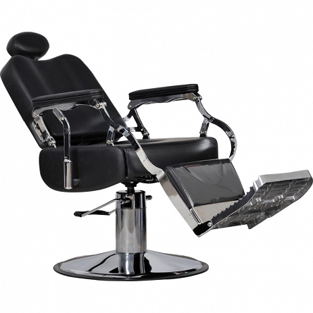 Fotel fryzjerski Italpro Vito barberski czarny dostępny w 48h Fotele barberskie Italpro 12223