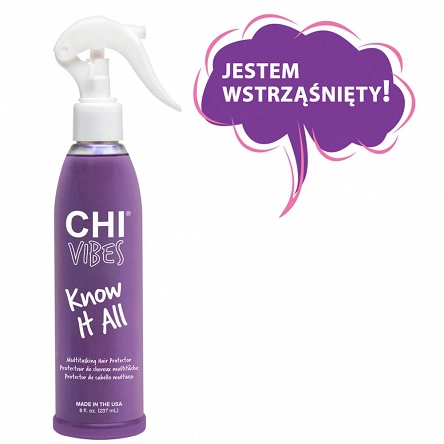 Wielozadaniowa mgiełka Farouk Chi Vibes Know It All, do włosów 237ml Spray termoochronny do włosów Farouk 633911826997