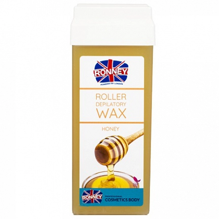 Wosk RONNEY Wax Cartridge HONEY do depilacji miodowy 100ml Podgrzewacze do wosku Ronney 5060456779955