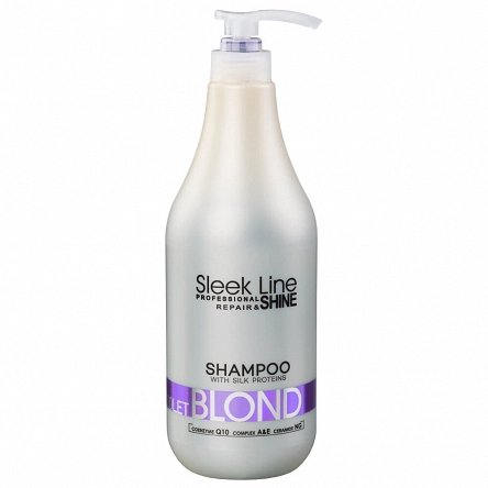 Szampon Stapiz Sleek Line Violet Blond neutralizujący do włosów blond 1000ml Szampony i spraye koloryzujące Stapiz 5906874553381