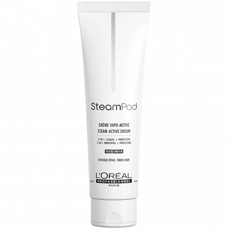 Krem Loreal SteamPod Active Cream ochronny i wygładzający, włosy grube 150ml Kremy do włosów L'Oreal Professionnel 3474636958344