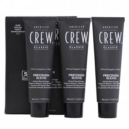 Odsiwiacz American Crew Precision Blend Shades dla mężczyzn do włosów 3 x40ml Koloryzacja włosów dla mężczyzn American Crew 738678248355