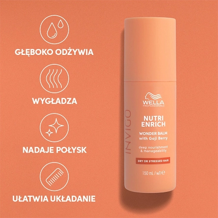 Balsam Wella Invigo Nutri-Enrich silnie rewitalizujący włosy suche 150ml Odżywka nawilżająca do włosów Wella 4064666585659