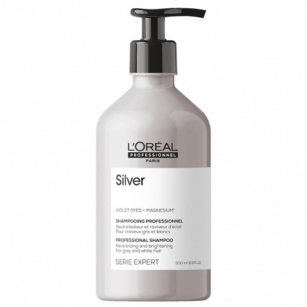 Szampon Loreal Silver do włosów farbowanych 500ml Silver Pielęgnacja Włosów Siwych i Blond L'Oreal Professionnel 3474636974269