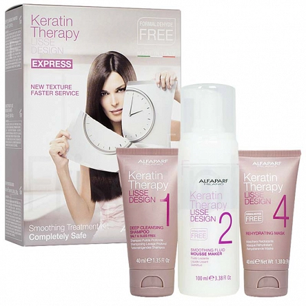 Zestaw do keratynowego prostowania włosów Alfaparf Keratin Teraphy Express Keratynowe prostowanie włosów Alfaparf 8022297032375