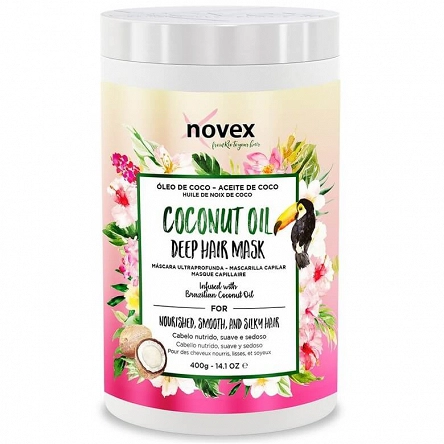 Maska Novex Coconut Oil do włosów suchych i zniszczonych 400g Maski nawilżające włosy Novex 7896013561576