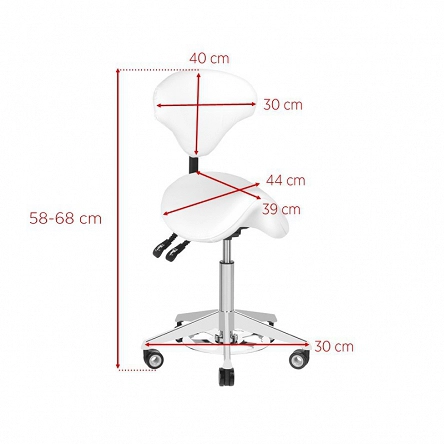 Taboret kosmetyczny Activ AZZURRO 037F biały dostępny w 48h Taborety i hokery kosmetyczne Activ 5906717410406