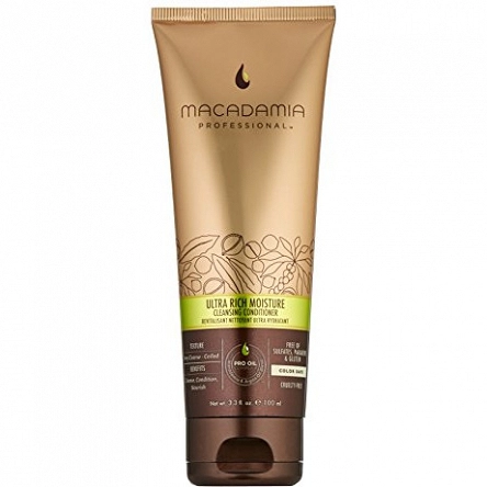 Odżywka Macadamia Ultra Rich Moisture myjąca do włosów grubych i kręconych 100ml Odżywka nawilżająca do włosów Macadamia professional 815857012478