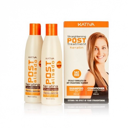 Zestaw Kativa POST 2 do pięlegnacji 2x250ml Keratynowe prostowanie Kativa 7750075024267