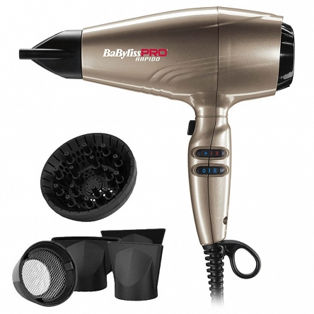 Suszarka BaByliss Pro BAB7000IGE Rapido Light Chrom do włosów 2200W Suszarki do włosów BaByliss Pro 3030050165715