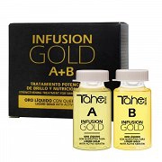 Kuracja Tahe GF GOLD INFUSION GOLD (A+B) regenerująca w ampułkach do włosów zniszczonych 2x10ml