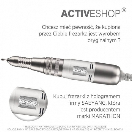 Frezarka do paznokci Saeyang Marathon K38 Crafien Mini na akumulator, biała Frezarki kosmetyczne Activ