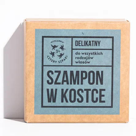 Szampon w kostce 4 Szpaki, delikatny do wszystkich rodzajów włosów 75g Szampony do włosów 4 Szpaki 5903641980531