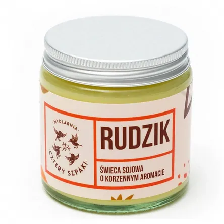 Świeca sojowa 4 Szapaki Rudzik Naturalna o relaksacyjnym aromacie goździków i pomarańczy 100g Kosmetyki do ciała 4 Szpaki 5906660352488