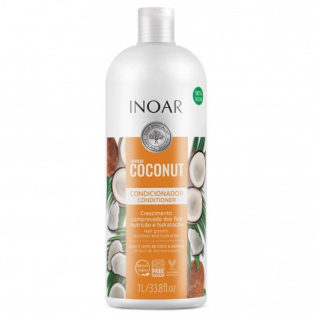 Zestaw INOAR Bombar Coconut szampon + odżywka nawilżająca do włosów 2x1000ml Szampony nawilżające Inoar 7898581087533