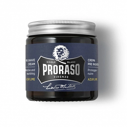 Krem Proraso Azur Lime Pre-Shave przed goleniem zabezpieczający skórę o zapachu cytrusowym 100ml Produkty do golenia Proraso 8004395007011