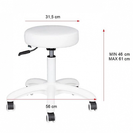 Taboret kosmetyczny Activ AM-303-2, czarny z czarną podstawą, dostępny w 48h Meble dostępne w 48h Activ 5906717437663