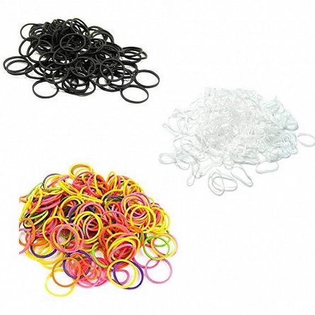 Gumki RONNEY Hair Bands silikonowe, do włosów 300szt. gumki do koka Ronney 5060456770174